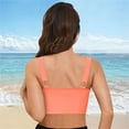 thumbnail image 4 of vigerkar Bikini Tops for Women Tankini Tops Beach Padded Knot Twist Cut Out Adjustable Swimwear Top Only Orange, XXL, 4 of 8