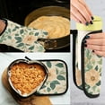 thumbnail image 5 of Yayeee Oven Mitts and Pot Holder Set of 4 Heat Resistant Kitchen Gloves Baking Hot Pad, Floral Design, 5 of 5