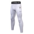 thumbnail image 2 of Toptie Men's Compression Pants, Cool Dry Athletic Pants, Workout Running Leggings-White-XL, 2 of 6