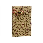 Pack of 1, Tuscan Harvest (Kraft) 24 x 417' Roll Gift Wrap for Feminine, Birthday, Mother's Day or Special Occasion