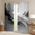 thumbnail image 2 of Manfei Female Men Abstract Gradient Oil Painting Curtains Pack of 2 (42x84 Each),Grey Black Curtains Blackout,Vintage Aesthetic Bedroom Curtains,Lightweight Room Decor, 2 of 6