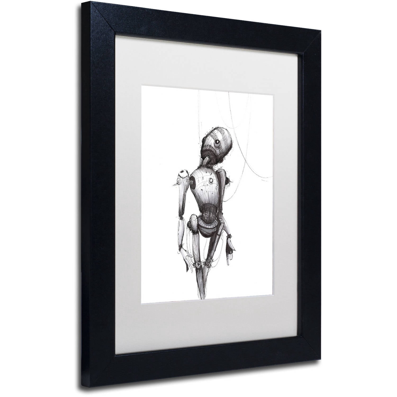 Trademark Fine Art 'Disconnect' Canvas Art by Craig Snodgrass, White Matte, Black Frame