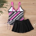 thumbnail image 3 of Women Plus Size Swimwear Tankini Set, V-Neck Sleeveless Two Piece Printed Bikini with Removable Pads, Modest Bathing Suit for Summer Beach Pool, 3 of 6