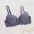 thumbnail image 2 of AINIYS Bralette Wireless Soft Cup Bra Secure Fit Bra for Women Cleavage Bra Lift and Support Push-Up Bra Thin Fabric Bralettes Breathable Everyday Bras Gray 80B, 2 of 4