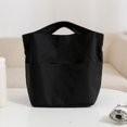 thumbnail image 1 of Portable Soft Thermal Lunch Bags Hidden Handle Separated Inner Bag with Bottle Pocket Waterproof Bento Box Pouch Food Storage, 1 of 6