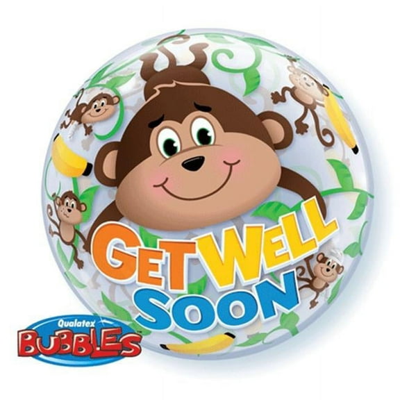 Loftus International Q6-6090 22 in. Get Well Monkeys Bubble Balloon