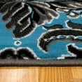 thumbnail image 6 of Blue AllStar Modern. Contemporary Woven Area Rug. Drop-Stitch Weave Technique. Carved Effect. Vivid Pop Colors (5' x 6' 11"), 6 of 7