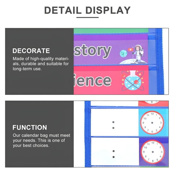 LAMIRO Schedule Chart Daily Calendar Class Hanging Classroom Educational Teacher Chart