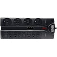 thumbnail image 4 of Tripp Lite 12 Outlet Surge Protector Power Strip, 8ft Cord, Right-Angle Plug, Tel/Modem Protection, RJ11, $150,000 Insurance (TLP1208TEL), Black, 4 of 7