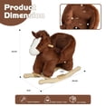 thumbnail image 2 of DECMAY Kids Ride-On Rocking Horse Toy with Music and Safety Belt, Soft Plush Moose Rocker with Hand Puppets for Toddlers 1–3 Years, Apricot, CPC Certified, 2 of 27