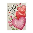 thumbnail image 2 of Valentine's Day Garden Flag Double Sided Outside Garden Love Heart and Tulip Rustic Yard Flag with Hello Love Text for Anniversary Wedding Yard Outdoor Decoration 11.81x17.72 Inch(Tulip), 2 of 4