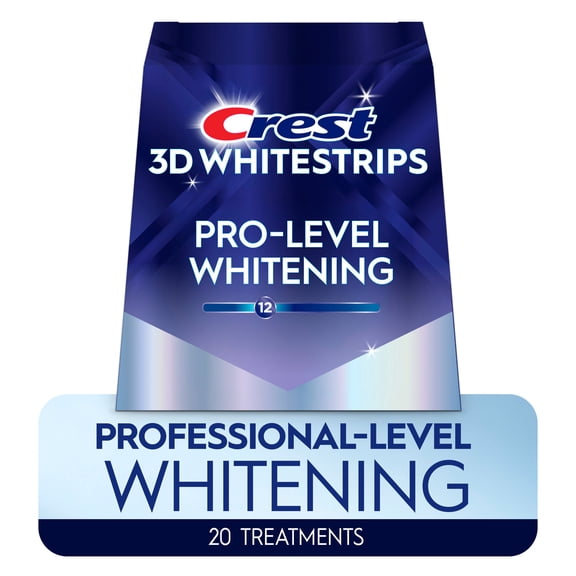 Crest 3DWhitestrips Pro-Level Whitening At-Home Whitening Kit, 20 Treatments, 12 Levels Whiter Teeth