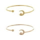 thumbnail image 3 of Jumpingount 2 uds., abierta para mujer, brazalete decorativo de mano ajustable de acero inoxidable, joyería para novia para citas, regalo de fiesta Ropa, zapatos y accesorios Miscelánea Oro Jumpingount AP016027-01, 3 of 6