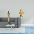 thumbnail image 2 of Escultura y estatua de dama tribal africana, decoración Feng Shui para dormitorio, mesa, mueble de TV, decoración del hogar, obra de arte novedosa par, 2 of 8