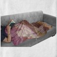 thumbnail image 6 of Fairytale Soft Flannel Fleece Throw Blanket, Princess and Castle Cartoon Like Image on the Hill Sunset Image Art Print, Cozy Plush for Indoor and Outdoor Use, 50" x 70", Multicolor, by Ambesonne, 6 of 6