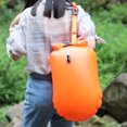 thumbnail image 4 of OULII Orange Thicken PVC Anchor Buoy with Large Dry Compartment Lightweight Inflatable Floating Storage, 4 of 8