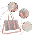 thumbnail image 5 of Transparent PVC Tote Bag 34x26x15cm Odorless Shoulder Handbag for Women Shopping Beach Concert Stadium Approved Clear Body Bag with Zipper, 5 of 6