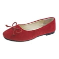 thumbnail image 2 of Miluxas Women's Comfortable Ballet Flats Round Toe Flat Shoes for Women Bow Dressy Flats Shoes Red 9.5(43), 2 of 4