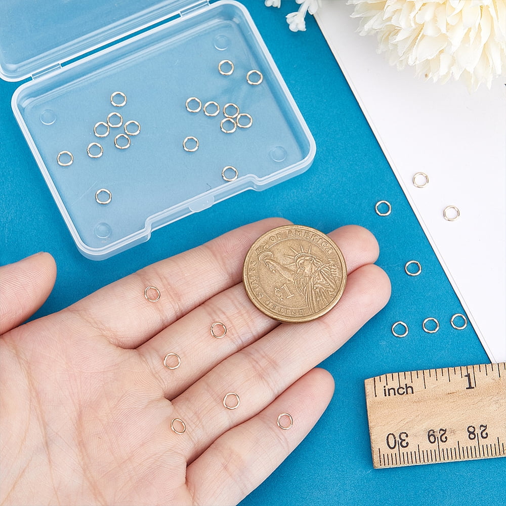 30Pcs 1/20 14K Gold Filled Open Jump Rings Yellow Gold Filled Saw Cut Round Cadmium Free Nickel Free Lead Free 22 Gauge 4.3x0.6mm