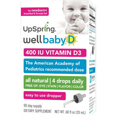 Wellbaby D 400 UI de vitamine D Compléments alimentaires gouttes, 0,68 fl oz