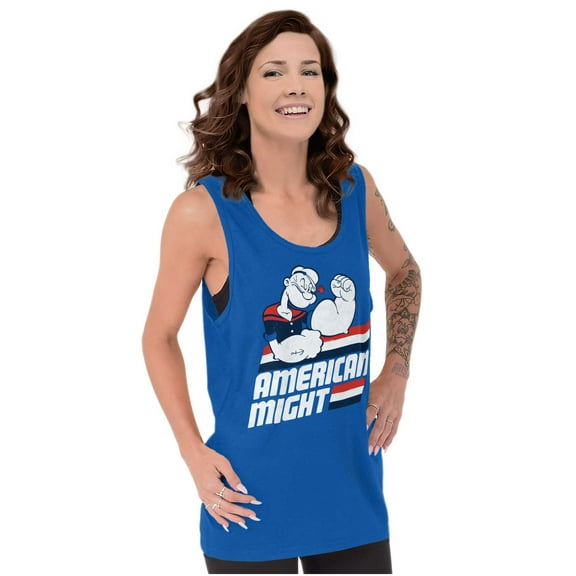 Popeye The Sailor Man American Might Tank Top T Shirts Men Women Brisco Brands X