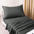 thumbnail image 4 of Lorviah Microfiber Soft Toddler Crib Sheet Set 3 Pieces, for Standard Crib Size, Dark Gray, 4 of 6