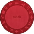 thumbnail image 1 of Joy Carpets 1912H-04 Math Stem Classroom Seating Round Rug  Red - 5 ft. 4 in., 1 of 1