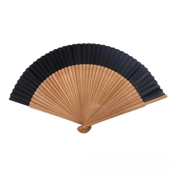 1pc Retro Bamboo Folding Fan, Portable Summer Handheld Fan, Dance Folding Fan
