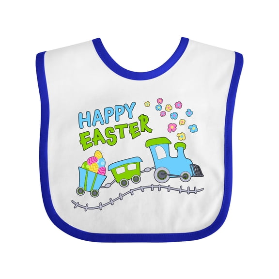Inktastic Happy Easter Train Boys or Girls Baby Bib