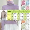 thumbnail image 2 of Women Pile Collar Soild Color Pullover Short Knitted Sweater Warm Top Ladies Thermal Tops V Neck Thermals Womens Thermal Shirts Long Sleeve Thermals Underwear Thermal Long Sleeve Women Pack Long, 2 of 3