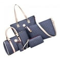thumbnail image 4 of Set de Bolsos de cuero Salvador 6 Piezas Azul Oscuro, 4 of 6