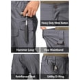 thumbnail image 4 of liyiyiyia Fleece Lined Pants Men Cargo Hiking Work Warm Pants Ripstop Outdoor Winter Pants with Multi Pockets, 4 of 7