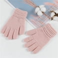 thumbnail image 2 of Krdevn Kids Baby Girls Boys Winter Warm Solid Knitted Flip Finger Mittens Gloves, 2 of 2