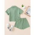 thumbnail image 3 of Bagilaanoe 2pcs Toddler Baby Boy Girl Short Pants Set Short Sleeve Shirt Tops + Shorts 3M 6M 12M 18M 24M 3T Kid Casual Summer Outfits, 3 of 9