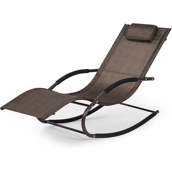 Outdoor Lounge Chair, Chaise Lounge for Patio & Lawn, Pool Lounge Chairs with Removable Pillow,