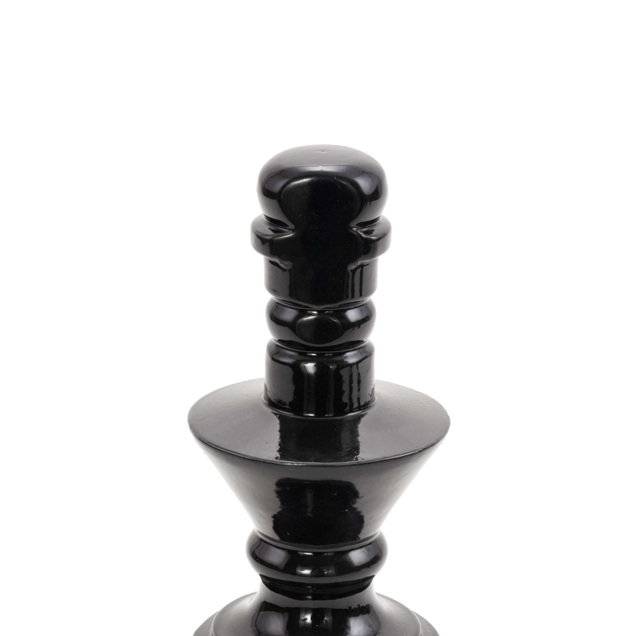 9", 9", 8"H Gray Aluminum Metal King, Knight, Bishop Chess Sculpture, by DecMode (3 Count)
