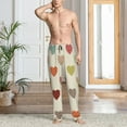 thumbnail image 6 of Lsque Heart Polka Dot Print Men's Pajama Pants, Lounge Pant - Comfortable Home Wear,Elastic Waistband, Stylish Design-Medium, 6 of 9