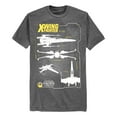 thumbnail image 2 of Fifth Sun Mens X-Wing Fighter Graphic T-Shirt, Grey, Small, 2 of 2