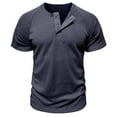 thumbnail image 5 of Rhuody t shirts for men Short Sleeve Round neck Tee Shirts Shirt Solid Colour Sports Tops Clothings Dark Blue S, 5 of 6