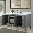 thumbnail image 3 of Vanity Art 60” Single Sink Bathroom Vanity Cabinet with Engineered Marble Countertop, 3 of 9
