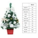 thumbnail image 5 of Artículos de decoración Mini árboles de Navidad artificiales de mesa con lazo, ciervo, conejo, bola de pelo de algodón, campana de plumas, adornos de copo de nieve para mesa, escritorio, decoración, 5 of 5