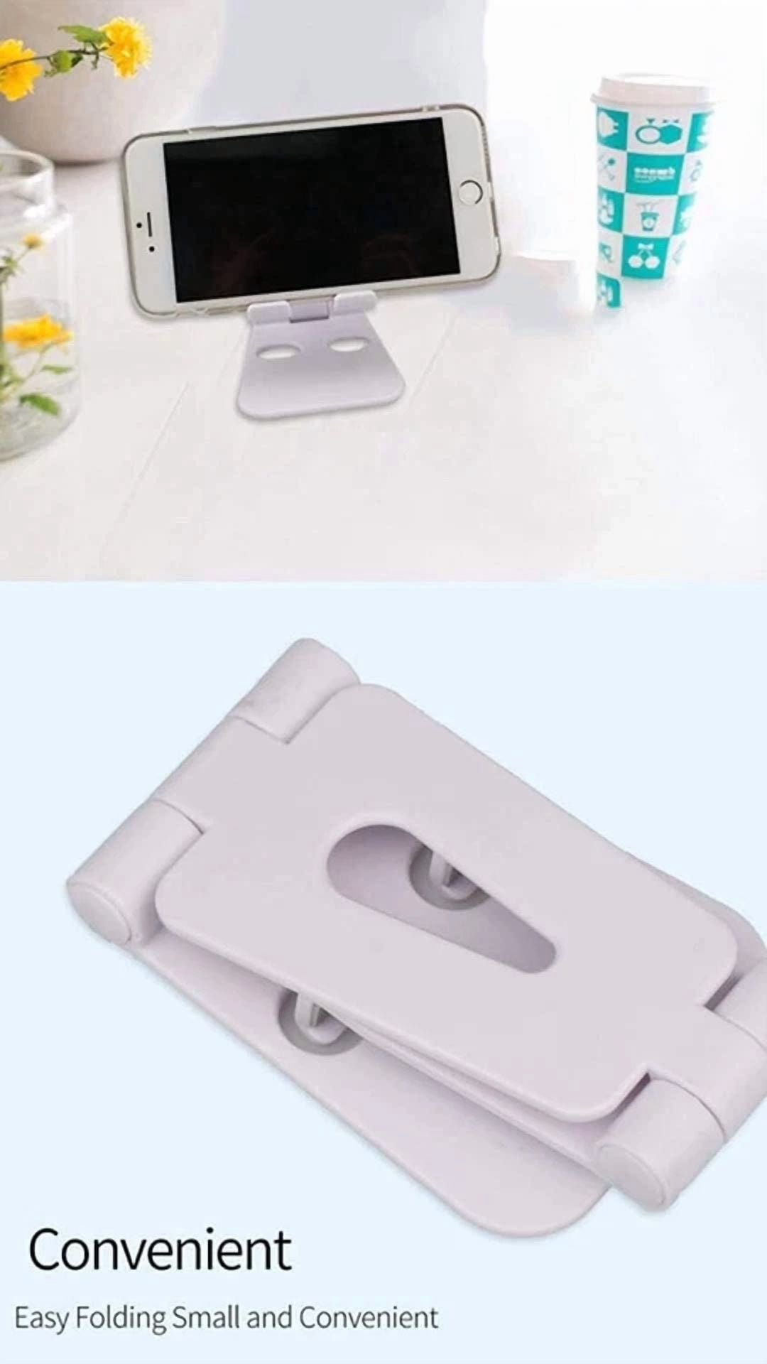 Cell Phone Stand For Phone Adjustable Desktop Phone Holder Compatible With Phone