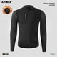 thumbnail image 2 of CHEJI Jerseys de ciclismo de invierno de polar para hombre, mangas largas, cremalleras completas, ropa con forro polar, ropa deportiva para andar en bicicleta, transpirable, delgada, 2 colores, 2 of 5