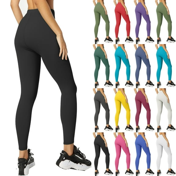 Gyexs Leggings with Pockets for Women High Waisted Yoga Pants Stretch Leggings Comfort Fitness Activewear, Army Green, Size XXXL