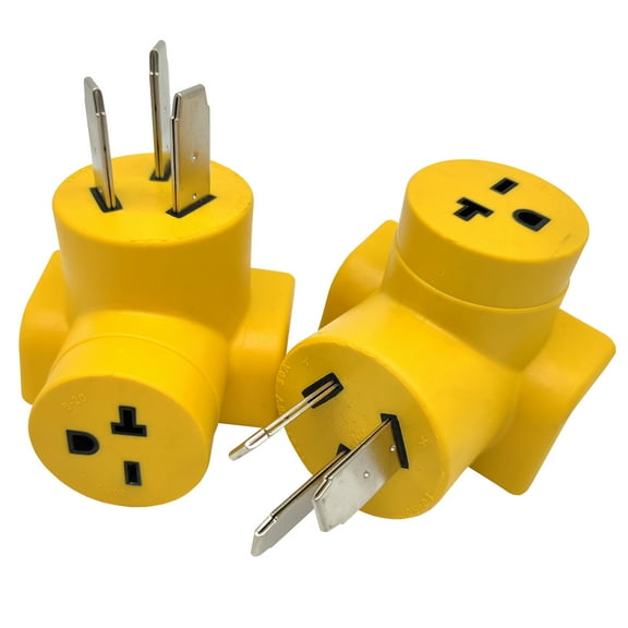 Parkworld 63074 NEMA 10-50P to 6-20R T-Blade 6-15R One Piece Compact Adapter Stove to A/C Adaptor Output 20amp 250Volt