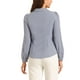 thumbnail image 3 of CAMISA DE MUJER CON BOTONES INSPIRE CHIC, CUELLO PETER PAN, CON LAZO, BLUSA DE COLOR SÓLIDO XL GRIS CLARO, 3 of 6