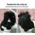 thumbnail image 4 of Lion Mane Wig for Cats, Funny Pet Cat Costumes for Halloween Christmas, Furry Pet Clothing Accessories (Size S, Black), 4 of 7