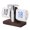 White, variant on Auto Flip Desk Clock with Li Battery 2600MAH, Vintage Single Sided Digital Clock for Living Room Table, 304 Stainless Steel