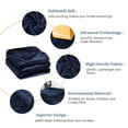 thumbnail image 6 of Soft Lightweight Microplush Flannel Fleece Bed Blanket King Navy Blue, 6 of 7