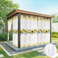 thumbnail image 6 of Outdoor Curtains for Patio Waterproof, Sunflower Outdoor Privacy Panels Grommet, Yellow Flowers Yellow Plaid Farmhouse Blackout Outside Curtains for Porch/Cabana/Pergola/Gazebo 54"x95", 2 Panels, 6 of 8